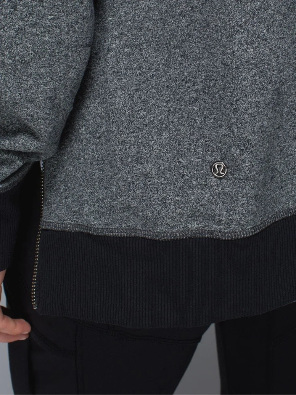 Lululemon Om & Roam Heathered Speckled Black Pullover Sweater